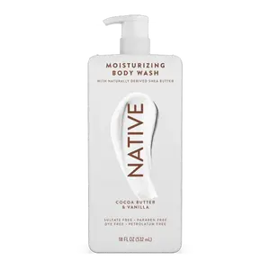 Native Cocoa Butter & Vanilla Moisturizing Body Wash 18 oz