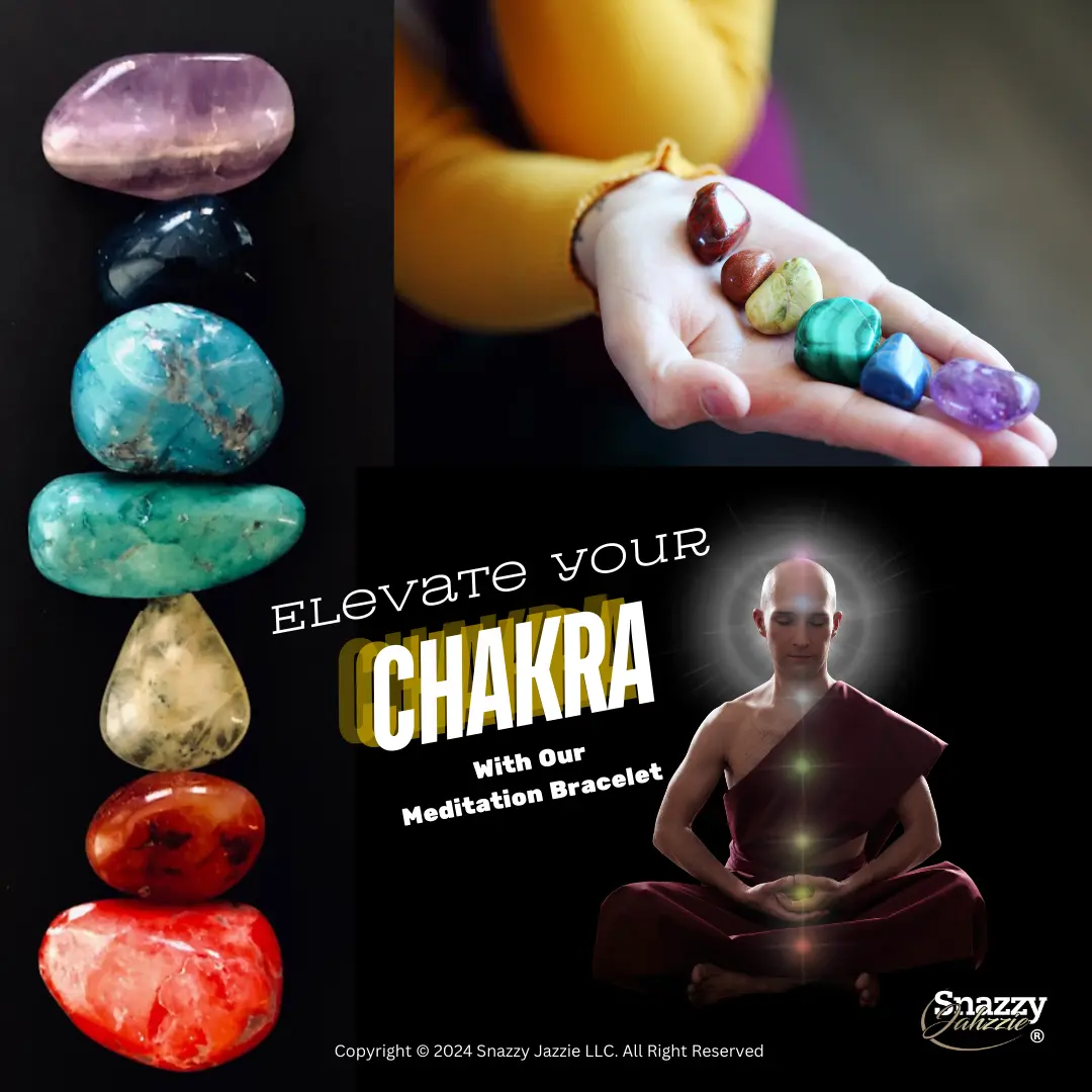 Hematite Chakra Bracelet - 7 Chakras Balancing Protection Stone