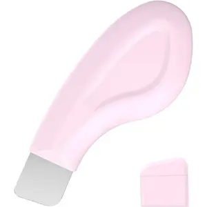 Blackhead Remover Tool, Silicone Face Scraper for Deep Cleansing, Skin Scrubber Face Spatula, Nose Blackhead Remover, Skin Care Tool for Men and Women (Pink)
