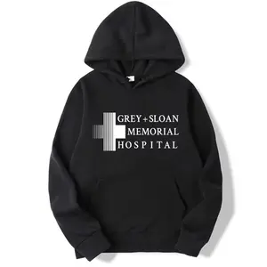Grey's Anatomy Hoodie Grey Sloan Memorial Hospital Hoodies Unisex Long Sleeve Hooded Sweatshirt TV Show Pullover Casual Clothes IZ6
