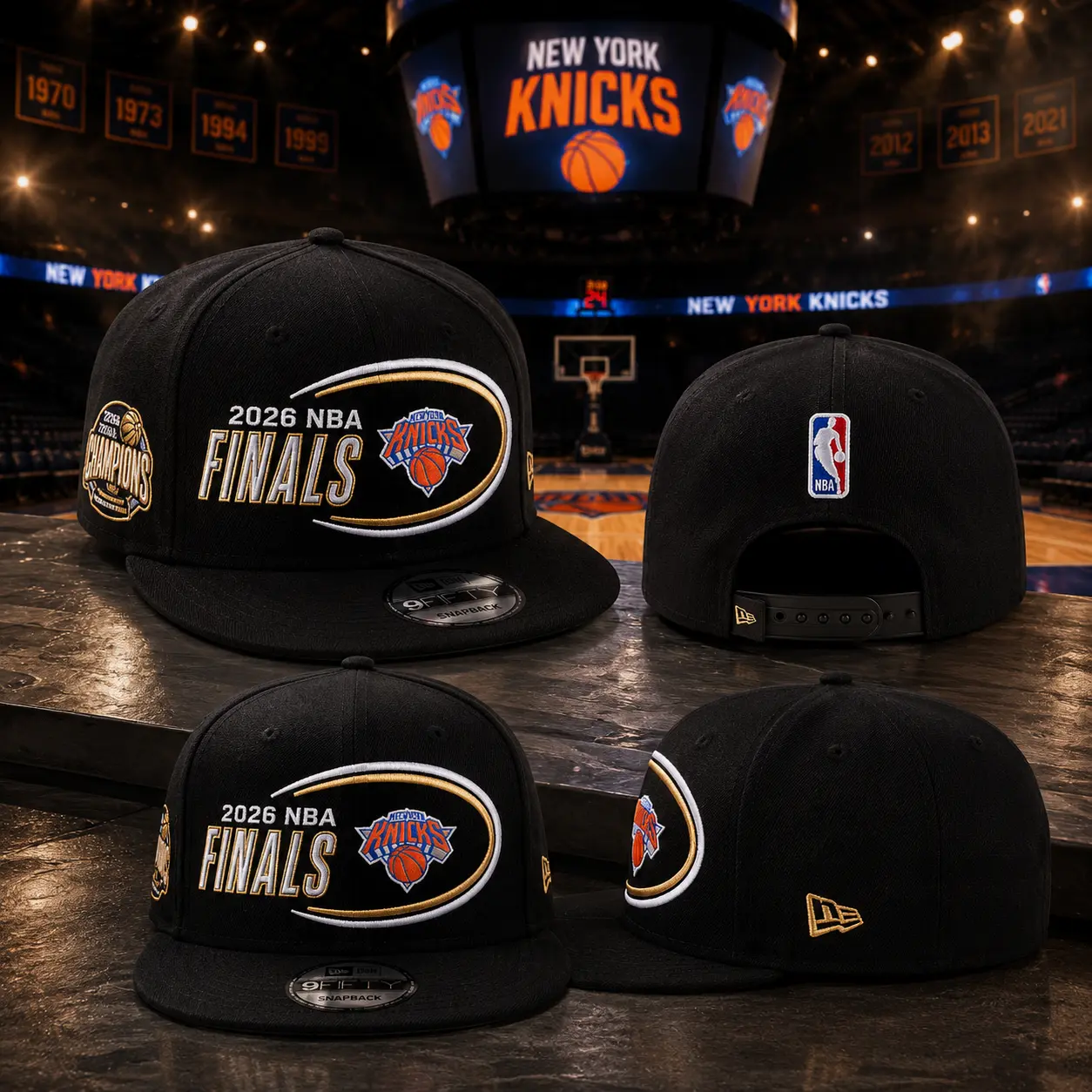 New York Knicks Royal-BlueTeam Color NBA New Era 9FIFTY Basic Snapback Hat