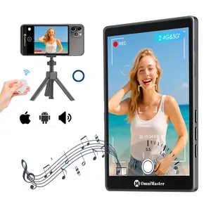 OmniMaster Phone Vlog Selfie Wireless Monitor Screen, Magnetic Mount for MagSafe, Rear Camera for Selfie Vlog Live Stream, iPhone & Android Compatible