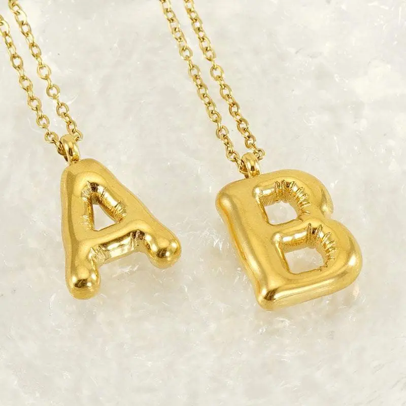 Name Initial Alphabet Pendant Necklace