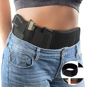Men and Women Dual-Handed Concealed Carry Belly Band Holster - Durable Oxford Fabric, Secure Buckle Closure, Suitable for LCP, S&W M&P 40 Shield, Sig Sauer, Beretta, 1911
