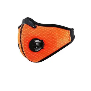 Orange Netted Filter One Piece Face Mask