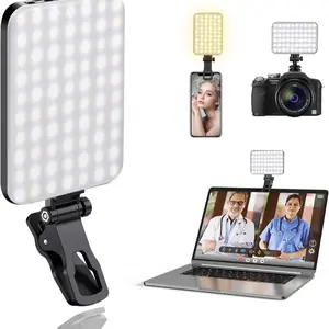 ALTSON 60 LED Portable Selfie Light Video Conference Lighting with Clip & Camera Tripod Adapter Rechargeable