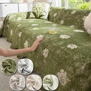 1pc Vintage Floral Sofa Cover, Reusable All-Season Couch Protector, Washable Furniture Slipcover, Fits 1/2/3 Seater Sofas, Home Office Camping, Sofa Couch Covers, Slipcovers for Couches and Sofas