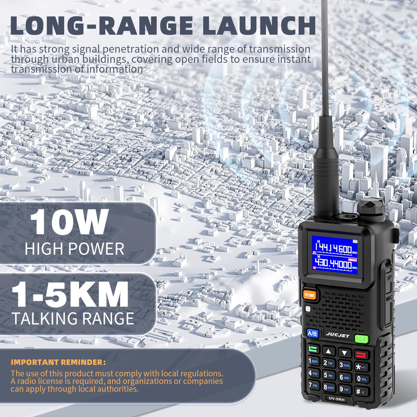 Baofeng UV-5RH 10W Ham Radio Handheld - Upgraded UV-5R Dual Band Amateur Radio with Air Band, Long Range Walkie Talkies for Adults, USB-C Charging (2 Pack) rechargeable walkie talkie