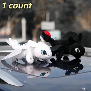 1pc Toothless Series - Articulated Wings, Roof Sunroof & Rear Car Accessories, Eye-Catching Sunroof with Dragon-Taming Decoration, Toy Motorcycle Helmet Small Accessories & Charms, Motorcycle Rear Decorative Ornaments, Toy Figures, Roof Mini Dragons,Gifts