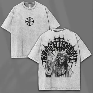 valentine shirts King Baldwin IV T-Shirt: Vintage Washed Gothic Streetwear – Christian Metal Faith Based Homage