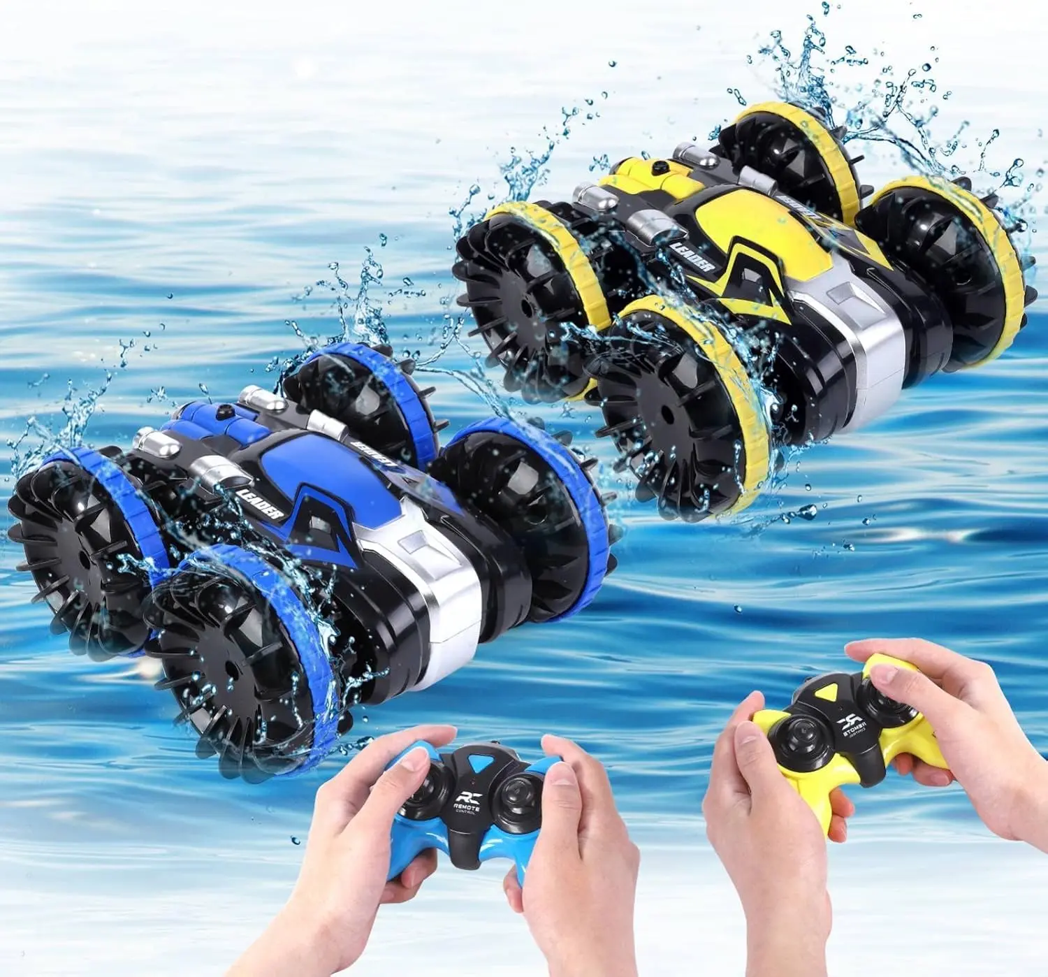 GARVEE 2PACK Amphibious Remote Control Cars for Outdoor Adventure and Water Play, Durable and Fun RC Vehicles Designed for Exciting Off-Road and Water Exploration