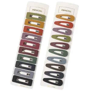 20Pcs Matte Snap Hair Clips for Women & Girls Cute Solid Candy Color Barrettes 5cm Premium Resin Plastic Hair Accessories SnapClip20A