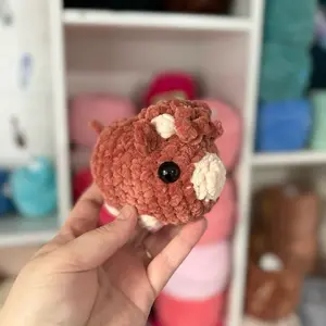 Mini Highland Cow Handmade Crochet Plushie