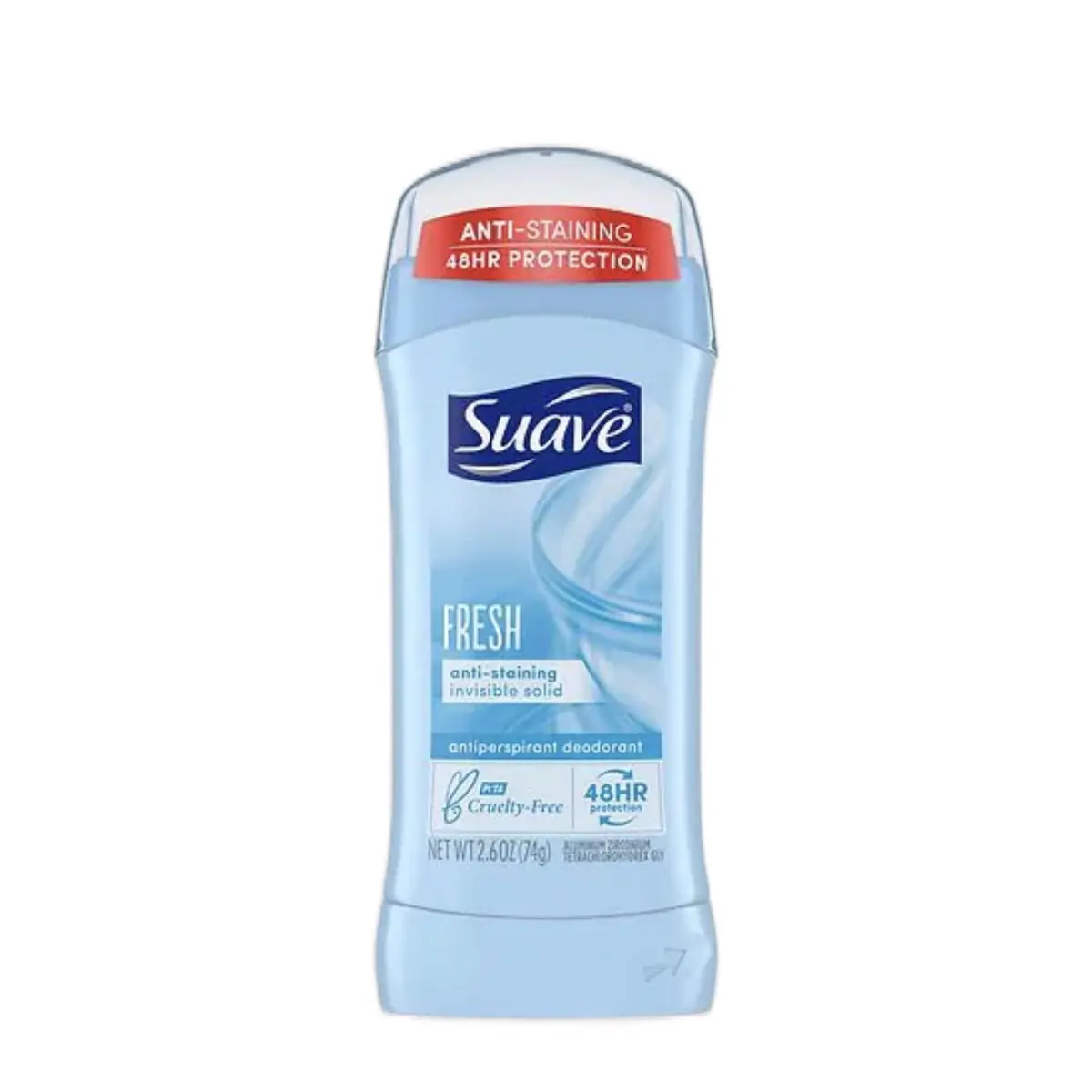 Suave Deodorant for Women, Fresh - 2.6 Oz Ea (Pack of 3), 48H Protection, Invisible Solid Antiperspirant Deodorant Stick