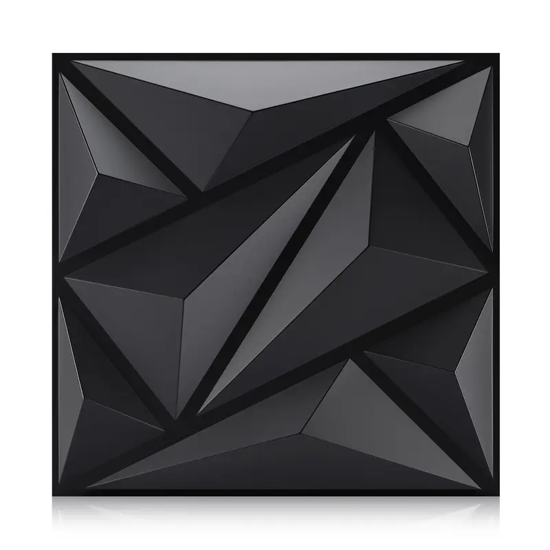 12/20/30pcs 3D Diamond Modern Diy Decorative Interior Wall Panels, Peel And Stick Adhesive Wall Panels For Walls, PVC Material, Indoor Wall Decoration, Christmas Festival Decor, 11.8x11.8 Inches (with Tape)