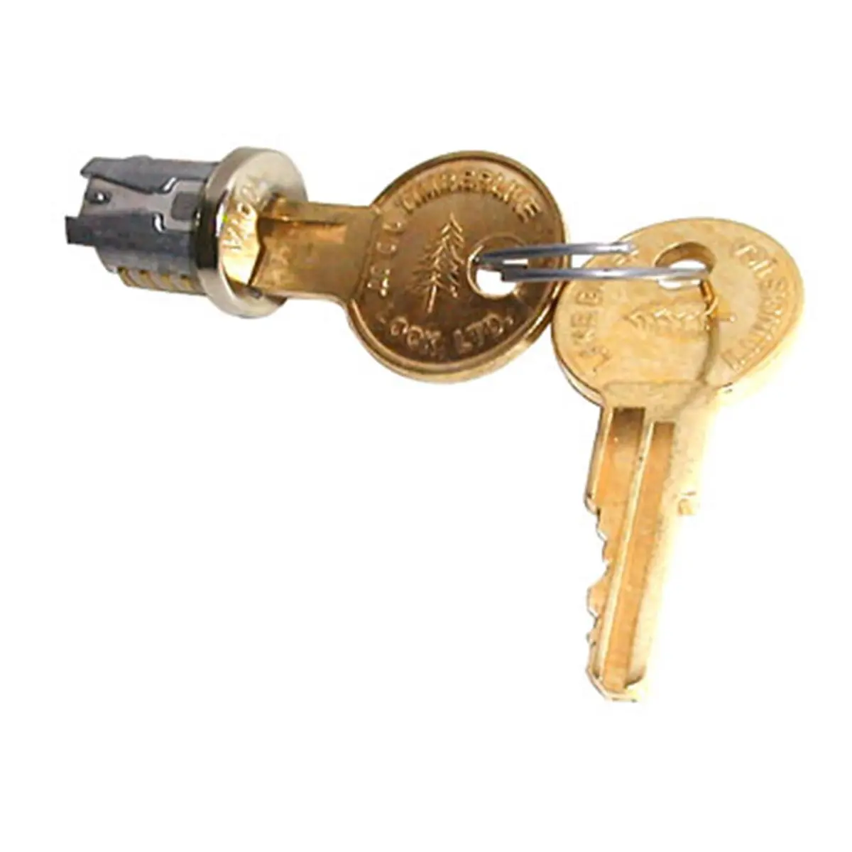 212 MAIN HD Lock Plugs - Nickel Keyed Alike 117, Snap-In Entry Locks for Automotive & Motorcycle Security with Keys