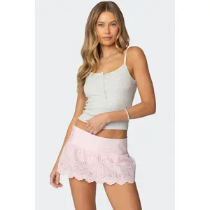 Vina Ribbed Henley Tank Top