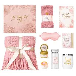 Mother’s Day Gifts for Women, Spa Gift Basket with Blanket & Tumbler, Self Care Relaxing Gift Set for Mom, Wife, Girlfriend, Best Friend, Birthday & Get Well Soon Gifts