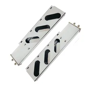 Pair 30" Stainless Steel Mud Flap Hangers Spring Loaded 2.5" Bolt Pattern for Semi Trucks Parts Vehicle
