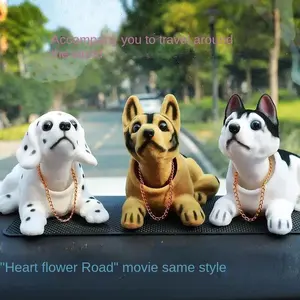 Car decoration shaking head figure cute cartoon cute pet car doll shaking head dog interior decoration car supplies