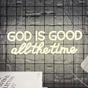God is Good All The Time Neon Sign,Faith Neon Sign,Jesus Wall Hanging,Religious Wall Art,Religious Home Decor,Gift For Christians,Church Sanctuary Wall Art