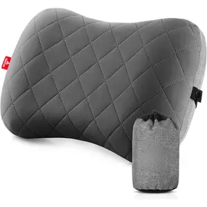 Camping Pillow with Removable Cover - Ultralight Inflatable Pillow for Neck Lumbar Support - Upgrade Backpacking Pillow - Washable Travel Air Pillows for Camping, Hiking, Backpacking