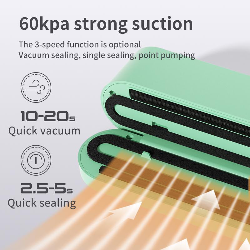 Vacuum Sealer for Food Storage Tank, Handheld Saver Vacuum Sealer Machine  for 10X Preservation & Fresh