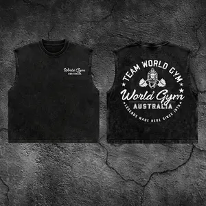 World Gym Washed Tank, Gym Apparel, Workout Tank, Training Men's Top, Aesthetic Tank, Discipline, Strength, Focus