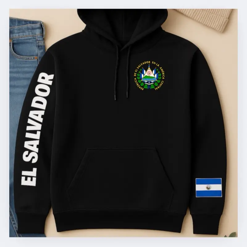 El Salvador Black Hoodie