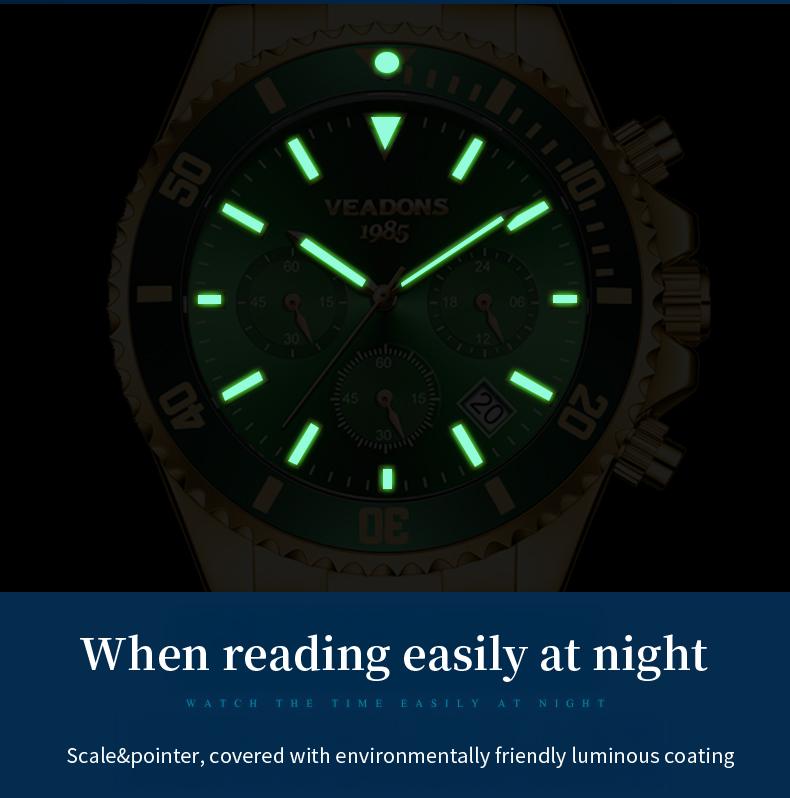 【SpringStatements】Men's  Luxury Dress Watch Business Fashion VALENTINE'S DAY GIFT  Quartz Watch Multifunctional wristwatch Chronograph QuartzMovement Luminous Date WaterResistant Boss Wristwatch for Party DailyWear Birthday Gift with Box