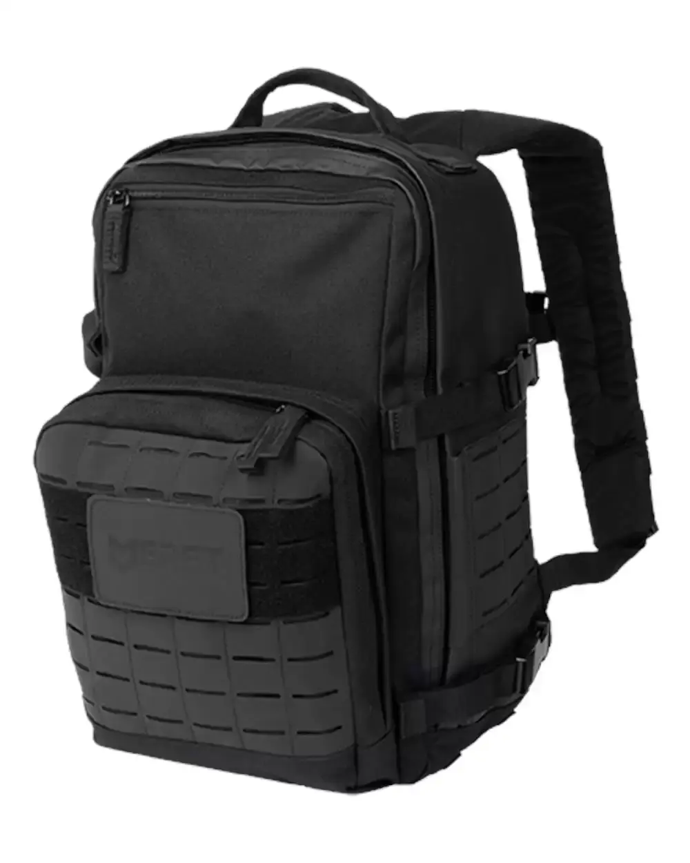 24L Tactical Backpack, Water-Resistant Nylon Multi-Compartment Daypack for Adults with 15" Laptop Sleeve, MOLLE Panels & Adjustable Shoulder Strap, Basic, Plain