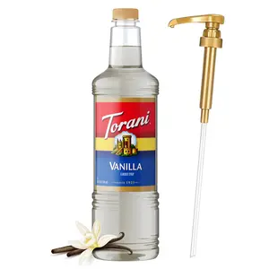 Torani Vanilla Syrup 1 Liter Bottle with Pump Torani Vanilla Syrup 1 Liter Bottle with Pump