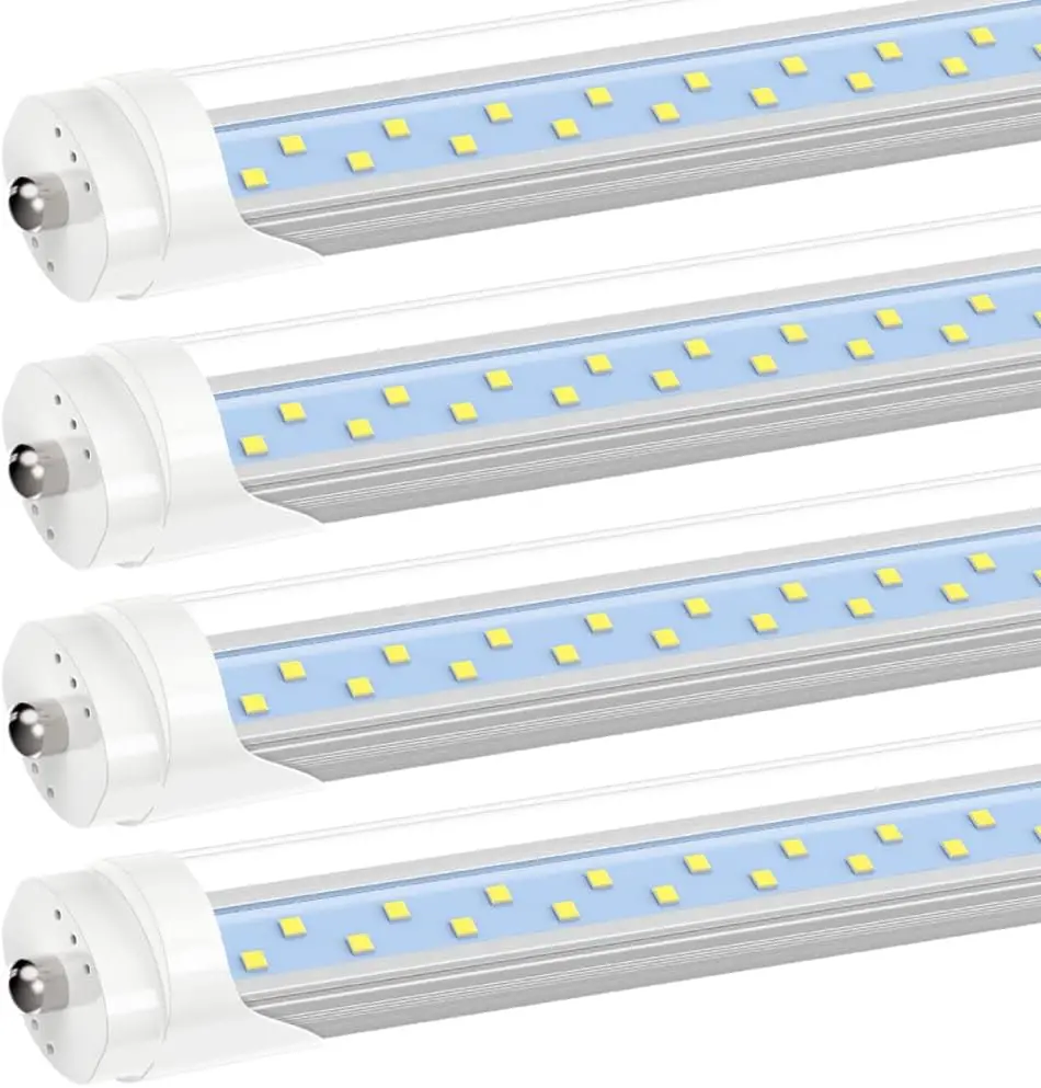 JESLED T8/T10/T12 8FT LED Bulbs 50W 6000LM Daylight White 5000K ETL Listed for Garage Light Fixtures, FAN8