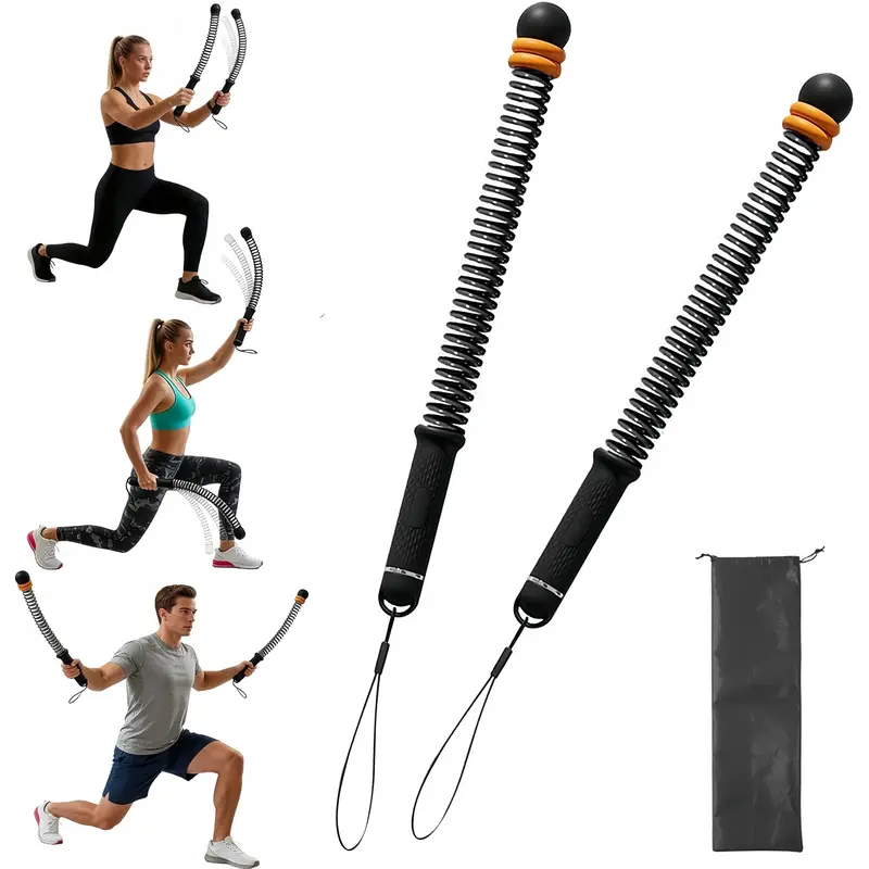 3rd Generation Upgrade Weighted Cordless Battle Ropes 2pcs Set - Quiet Design Home Gym Kit, Heavy Resistance Exercise Equipment, Unisex Portable Full-Body HIIT Tool, Crossfit Ready, Gym Lovers' Gift for Workout Routine Enhancement