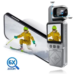 6x Zoom In WiFi Mini Camera,Body Camera with Audio and Video Recording ,1080P  Wearable Camera,180°Rrotation Camera, Portable Small Personal Camera ,Wearable IR Night Vision Sports Action Outdoor Video Recorder , Travel  Camera