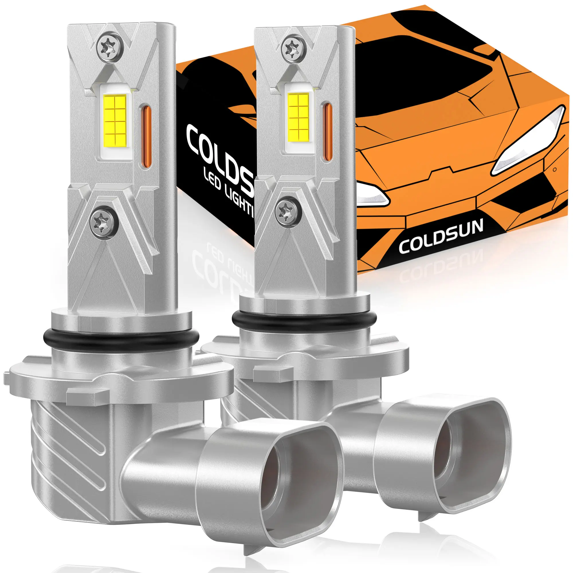 9006/HB4 LED Headlight & Fog Light Bulbs (Pack of 2), 800% Brighter Halogen Replacement, 32000lm, 6500K Cool White, Compact Size, Aluminum Alloy, Long-Lasting, Waterproof IP67/68, Vehicle Illumination