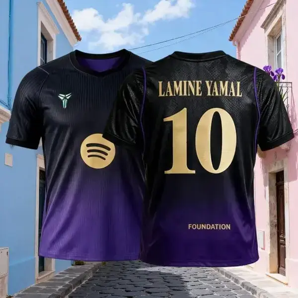 Unisex Purple Personalized Barcelona #10 Yamal Away Stadium Soccer Jersey, 2026-27 Away Shirt Football Shirt, Breathable Fan Style SI