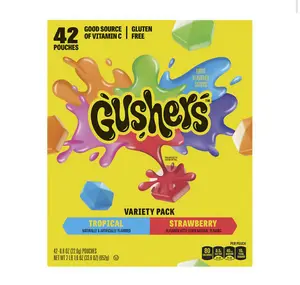 Fruit Gushers Fruit Flavored Snacks, Variety Pack, 0.8 oz, 42-Count chamoy candies tiktok candy