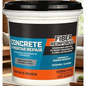 32 Oz Gray Concrete Repair Compound, Fast-Drying Pre-Mixed Patch, Durable Crack Filler for Driveways & Floors, Weather-Resistant Ready-to-Use Solution, Easy Application for DIY Projects hes  vy  duty