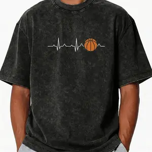 Basketball Heartbeat Shirt, Basketball Shirts, Basketball Gifts, Basketball Team Shirt, Basketball Coach Shirt, Coach Gifts Tshirt Menswear