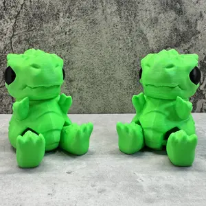 3D Printed Articulated Cute Angry Dino