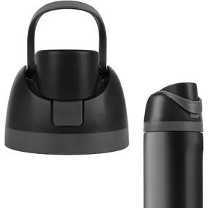 Replacement Cap for Owala Freesip Bottle, Replacement Accessories for Owala Free Sip, One Button Water Bottle Top Lid Compatible with Owala Cup 16oz 24oz 32oz 40oz, BPA-Free, No Water Leakage, Black Drinkware Insulated
