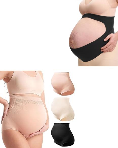 Momcozy One-Piece Pregnancy Belly Band X-Large and 3-Packs  Maternity High Waist Underwear