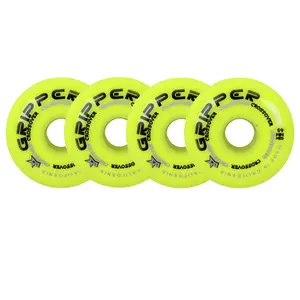 Labeda Roller Hockey Wheels - Gripper Crossover 59mm 80A Yellow (4-Pack)