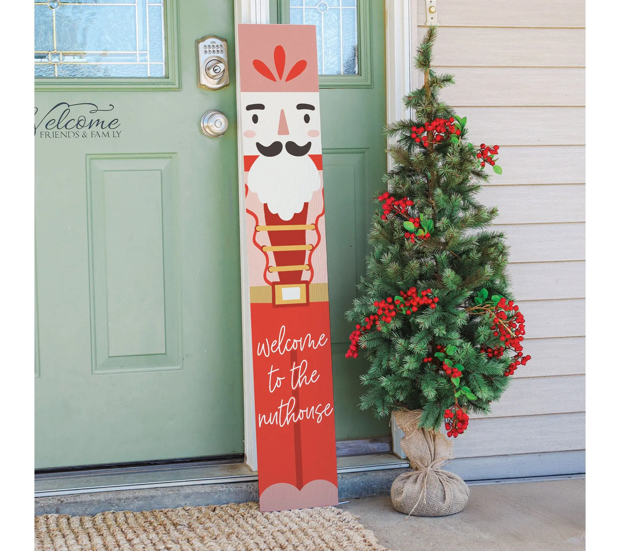 Sincere Surroundings 47" Pink Nutcracker PorchBoard Sincere Surroundings 47" Pink Nutcracker PorchBoard