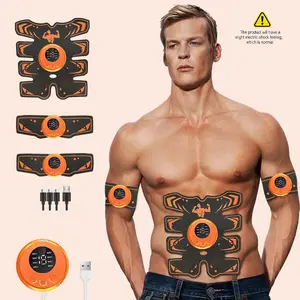 ABS Stimulator Exercise Equipment, Abdominal Trainer USB Rechargeable Abdominal/Arm/Leg Equipment, Home Office Fitness Strength Training Equipment for Men and Women