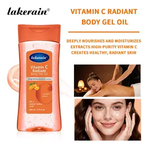 Vitamin C Essential Body Oil Moisturizer, Vitamin C Radiant Body Gel Oil, Lightweight Deep Moisturizing Skincare Oil, Ideal for Dry/Sensitive Skin & Daily Full-Body Care, Essential Oil
