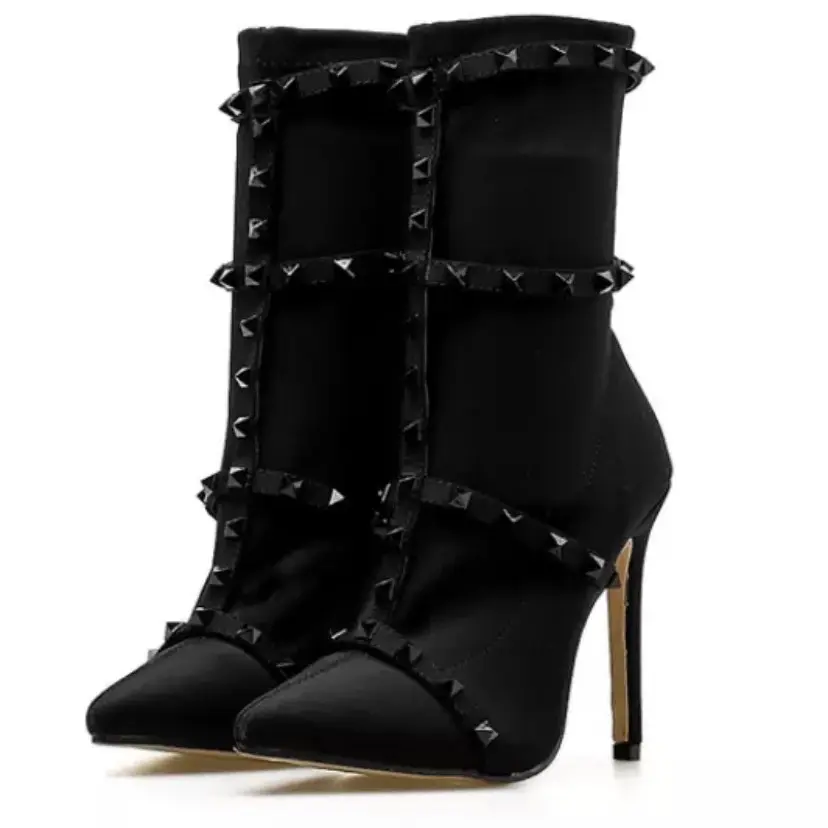 Mid calf studded boot Mid calf studded boot