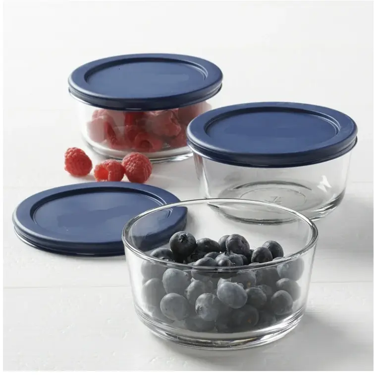 Glass Food Storage Containers with Lids, 2-Cup Round, Set of 3  Durable,  Airtight, and Microwave Safe" Kitchen Utensils - TikTok Shop