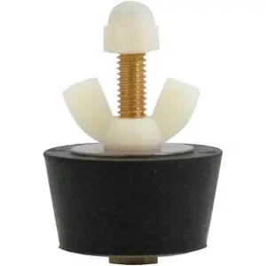 Rubber Plug with Valve for 1-1/2 Inch Pipe and 1-3/4 Inch Fitting, with Blow Thru Valve